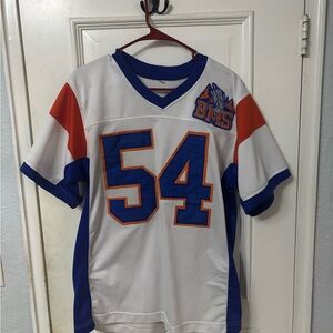 Blue Mountain State #54 Thad Castle Blue and Orange Sports Jersey